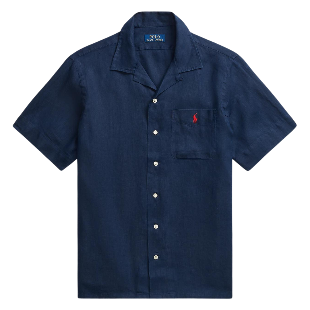 Ralph Lauren Linen SS Shirt in Navy