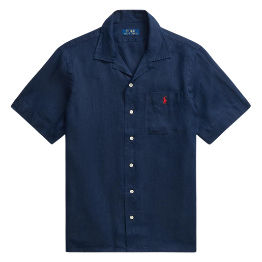 Ralph Lauren Linen SS Shirt in Navy