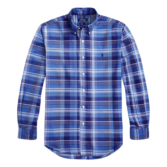 Ralph Lauren Plain Check Shirt in Blue