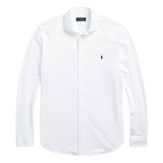 Ralph Lauren LS Jersey Shirt in White