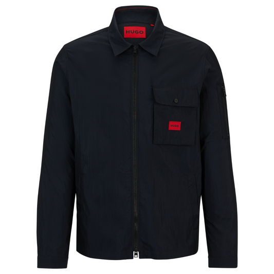 HUGO Emmond Overshirt in Black