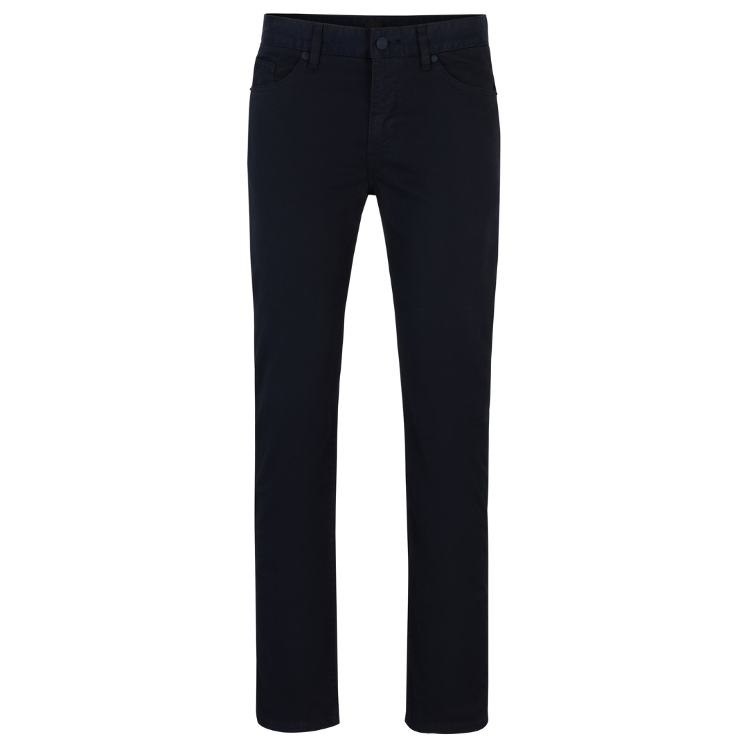 BOSS Black Delaware3-1-20 Trousers in Dark Blue