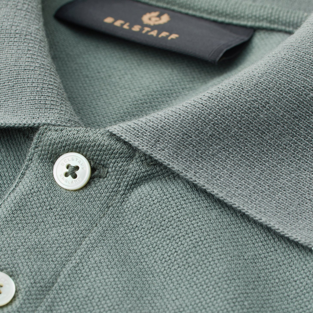 Belstaff Tipped Polo in Mineral Green