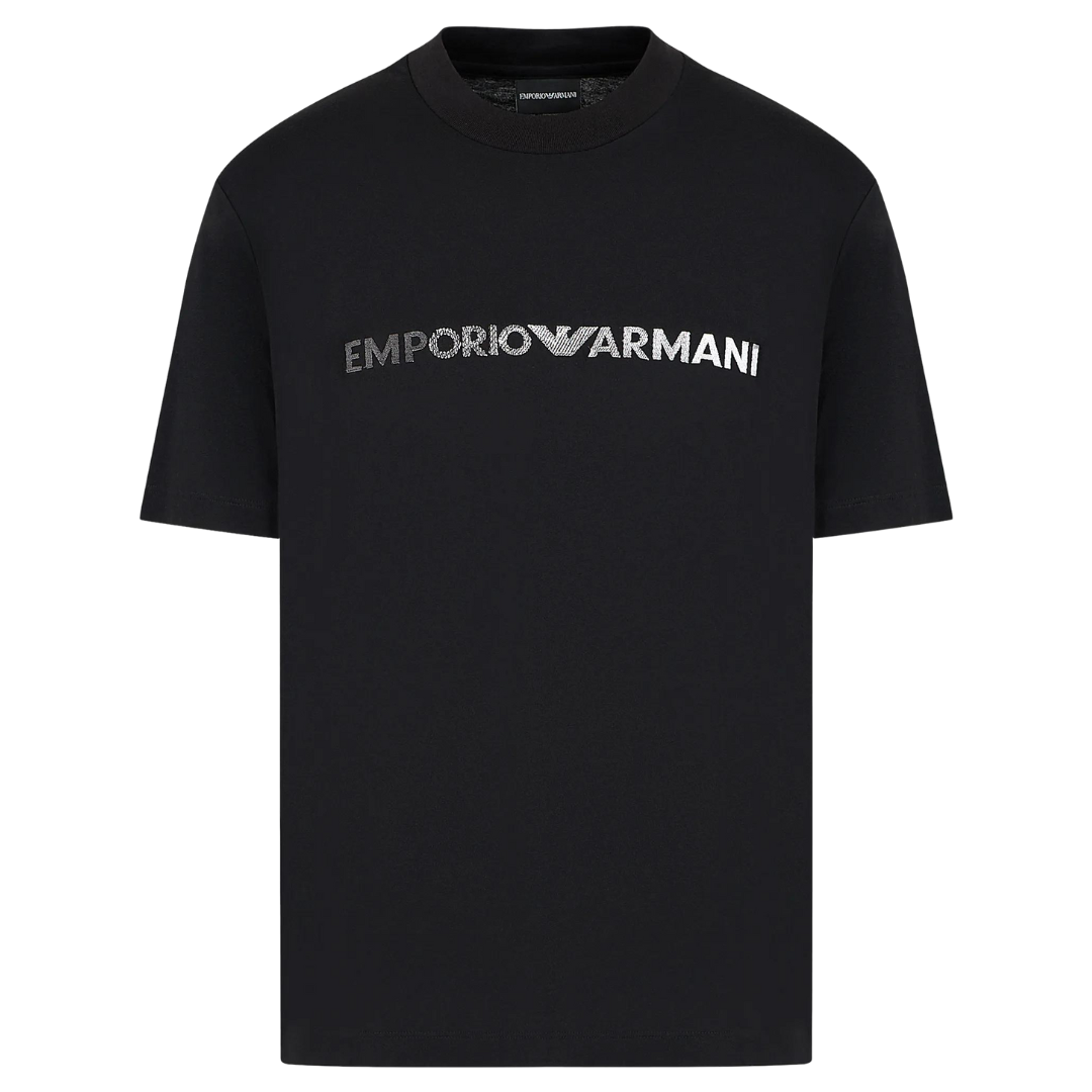 Emporio Armani Bar Logo Tee in Black