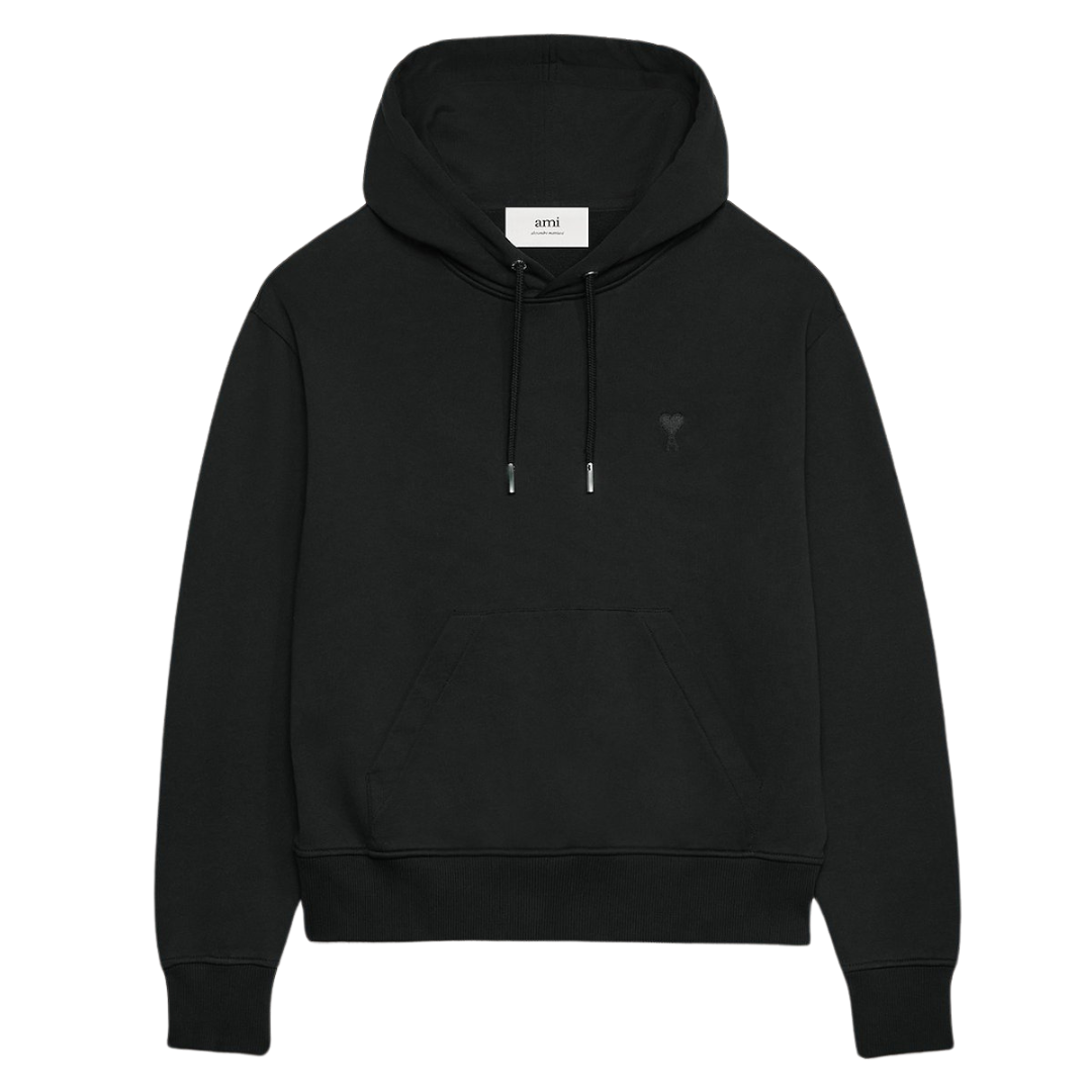 AMI Boxy Hoodie in Black