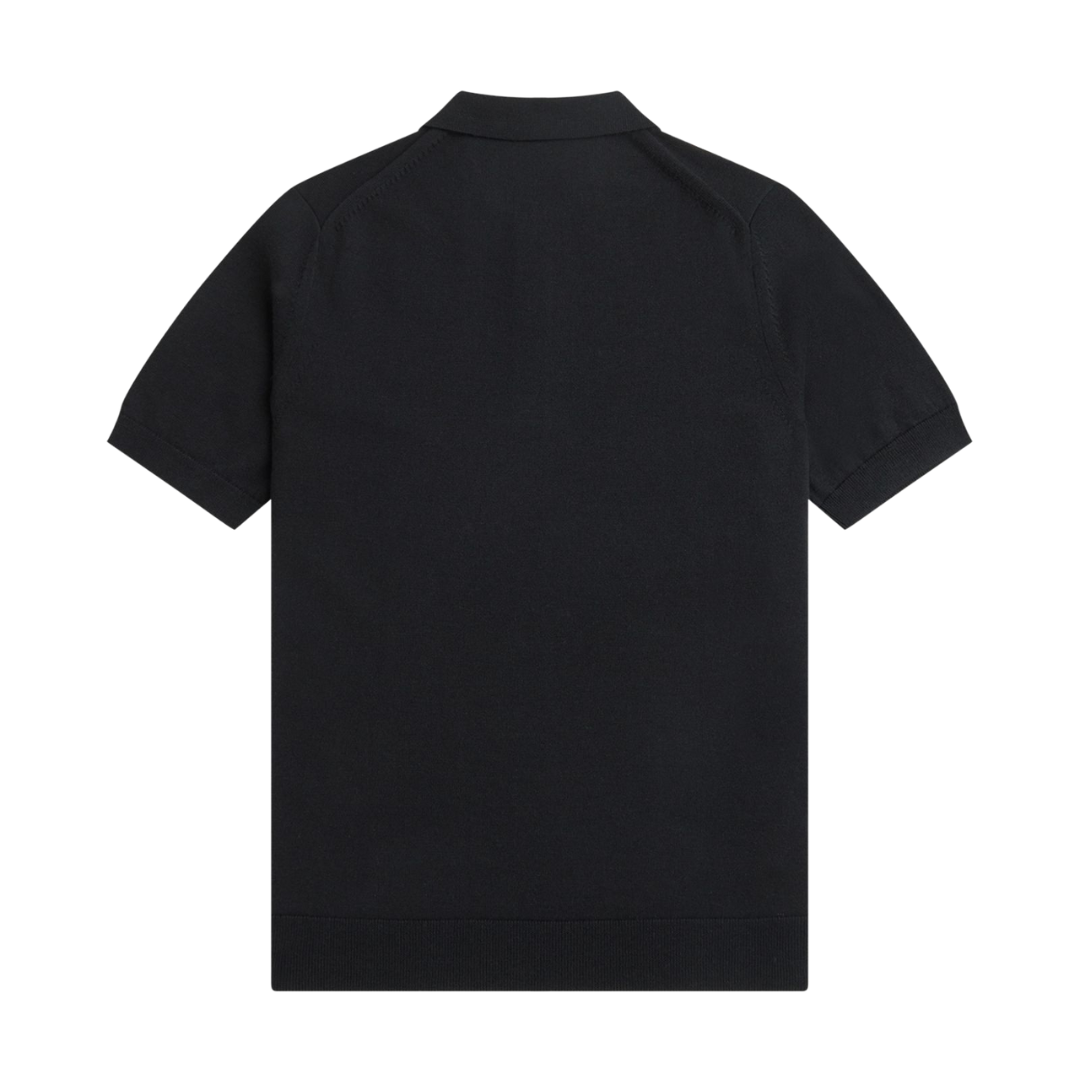 Fred Perry Classic Knitted Shirt in Black