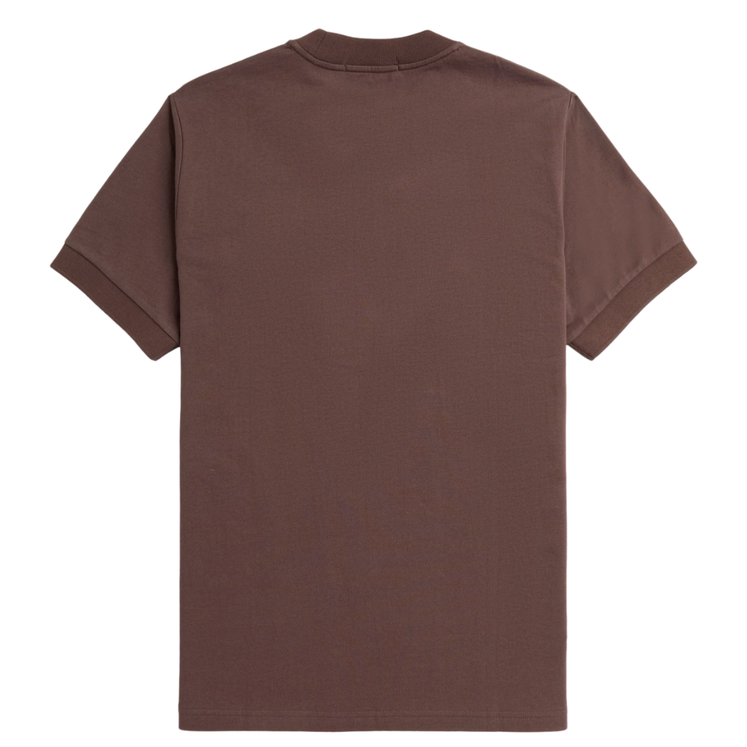 Fred Perry Jersey Pocket Tee in Brick Red