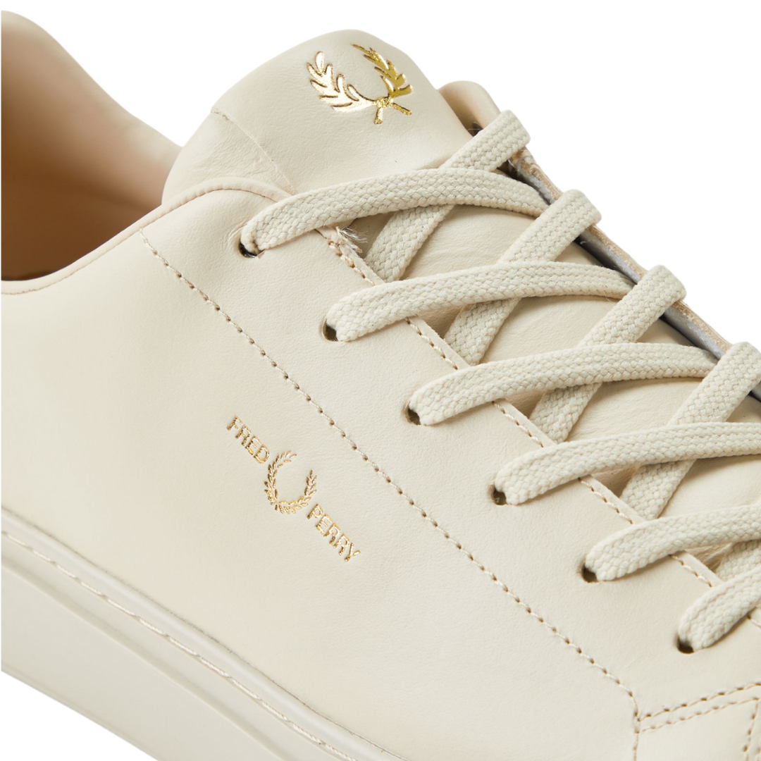 Fred Perry B71 Leather Sneaker in Oatmeal