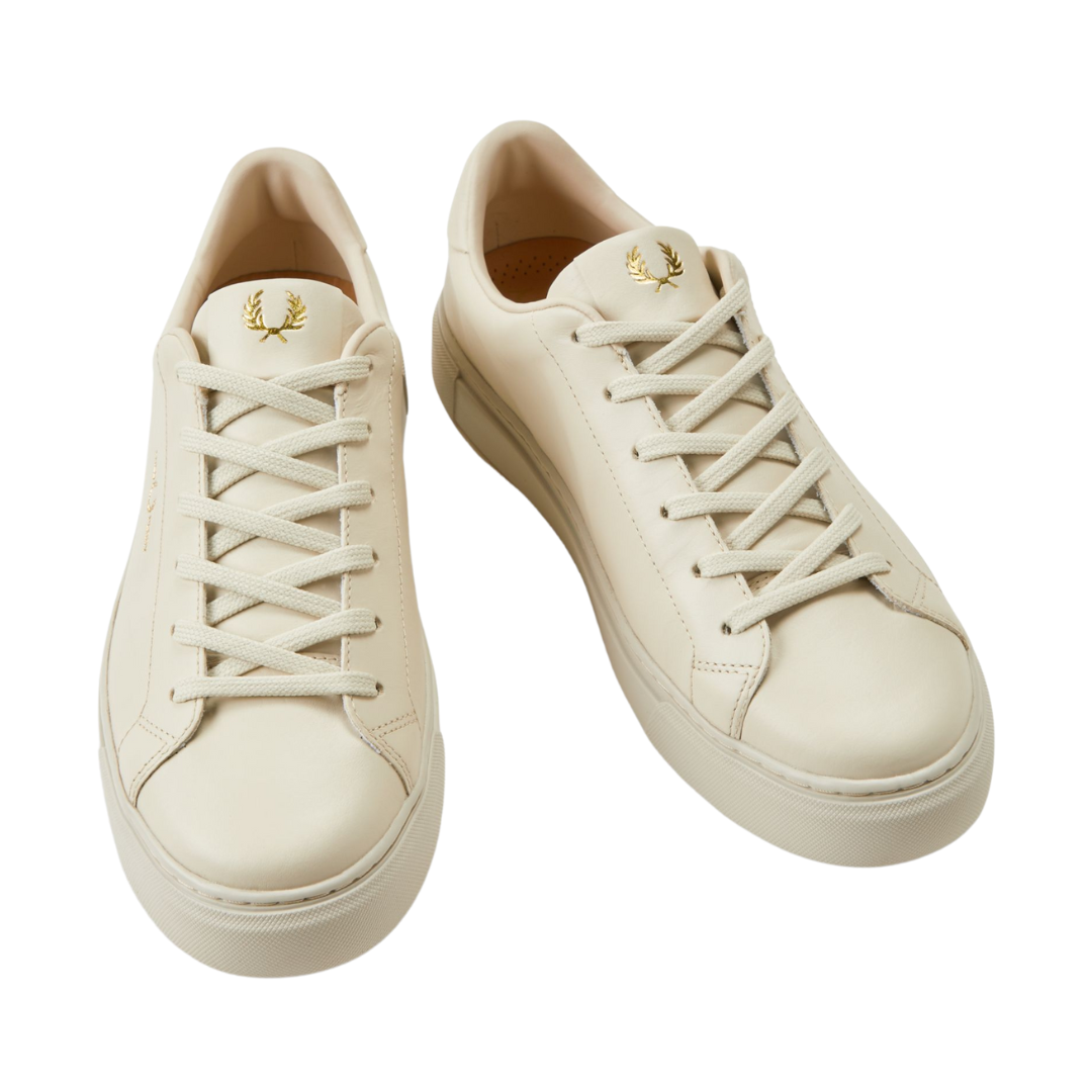 Fred Perry B71 Leather Sneaker in Oatmeal