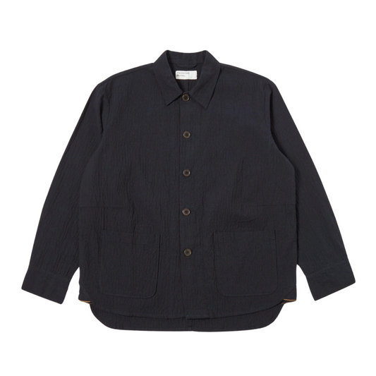 Universal Works Travail Overshirt in Dark Navy