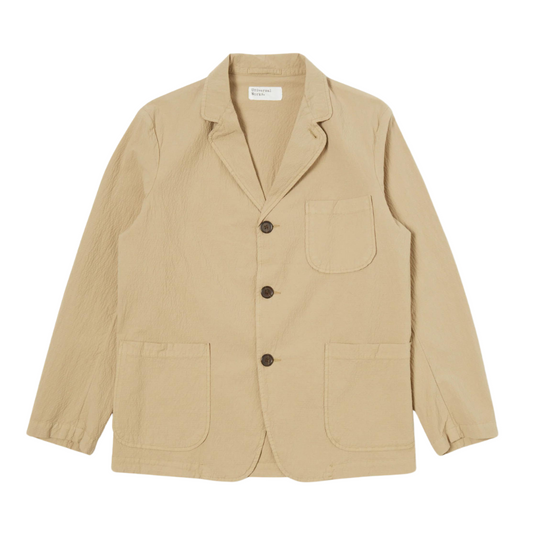 Universal Works Three Button Jacket in Summer Oak