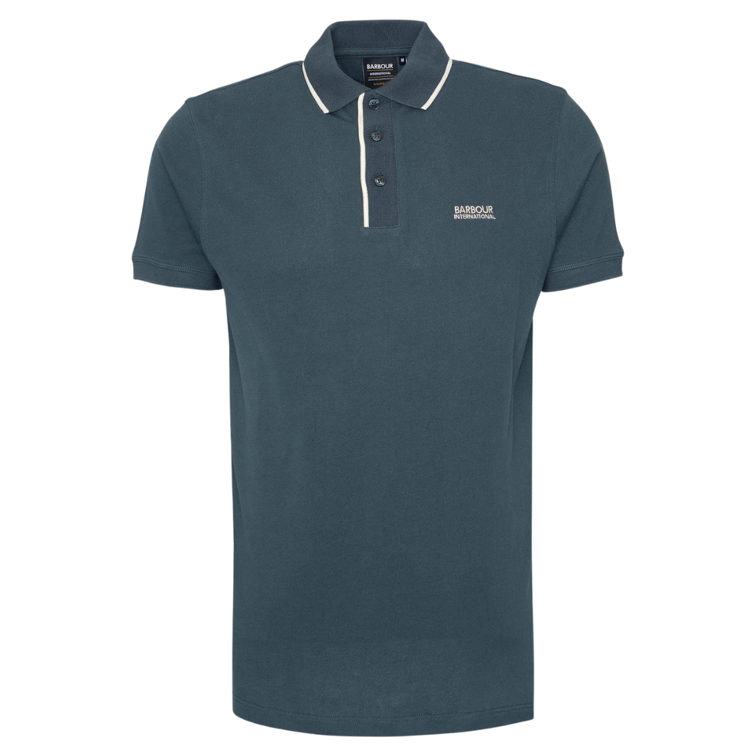 Barbour Tipped Polo in Green