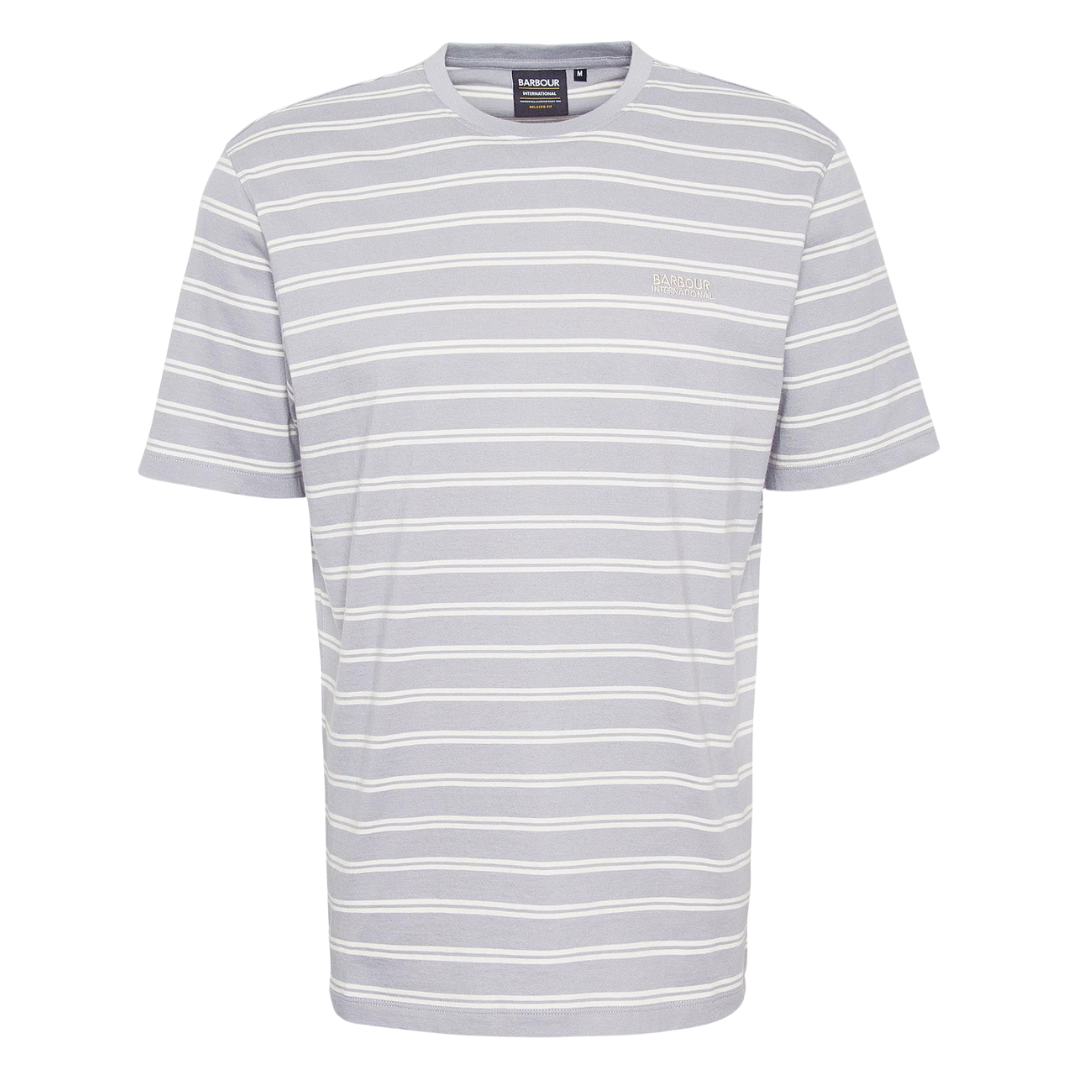 Barbour Bernie Stripe Tee in Grey