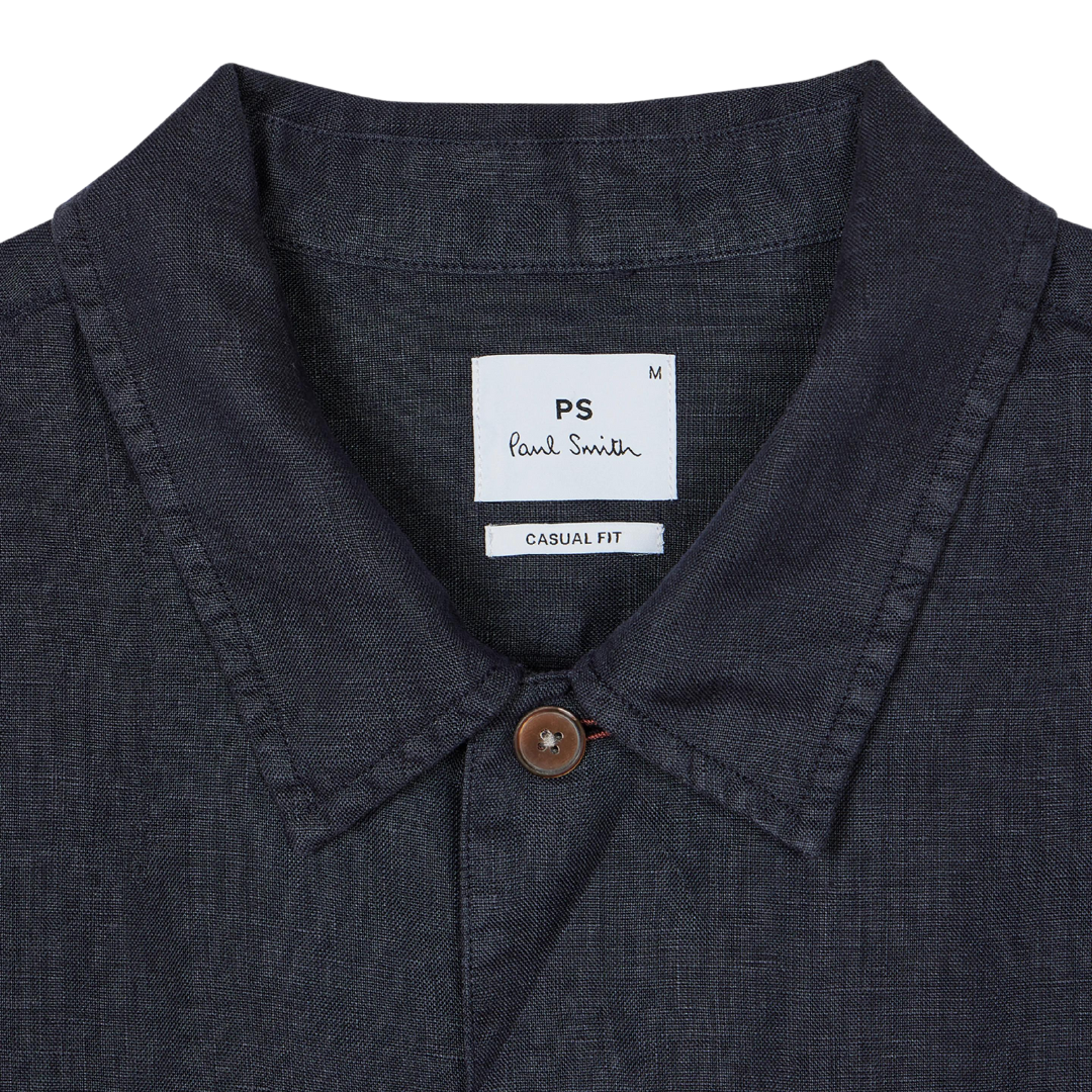 Paul Smith Linen Casual Shirt in Navy