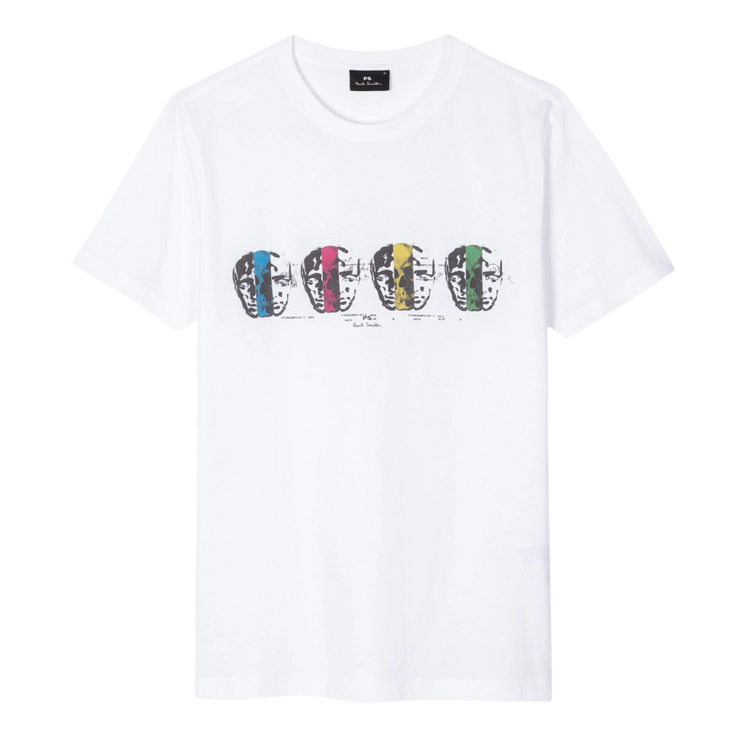 Paul Smith Faces Tee in White