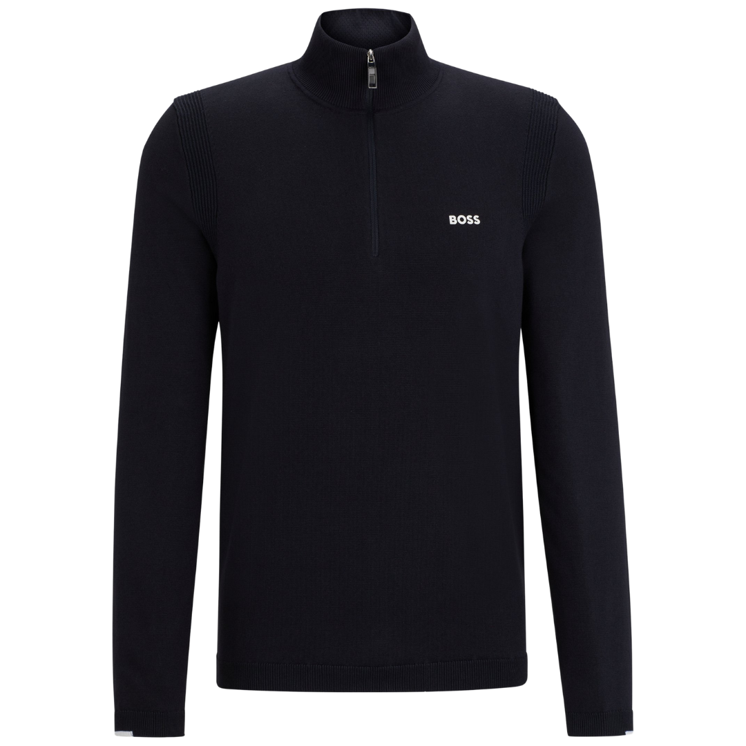 Boss Ever-X QZ Knitwear in Dark Blue