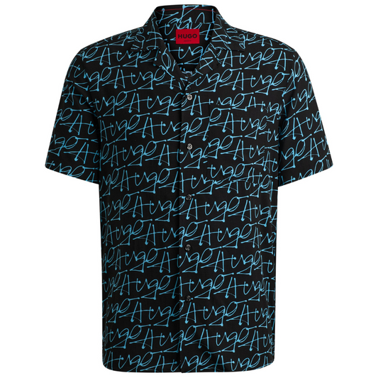 HUGO Ellino Shirt In Turquoise