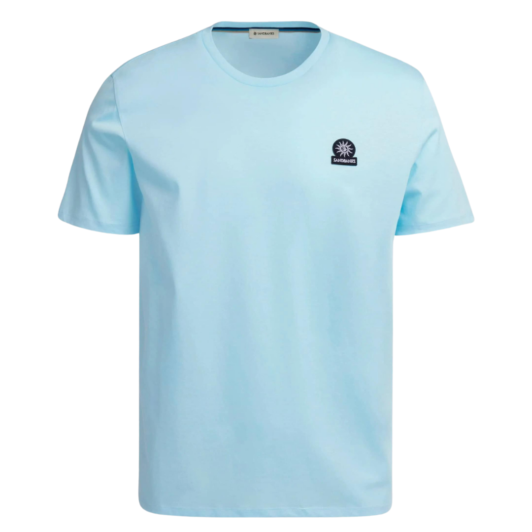 Sandbanks Badge Logo Tee in Blue