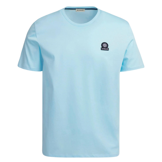 Sandbanks Badge Logo Tee in Blue