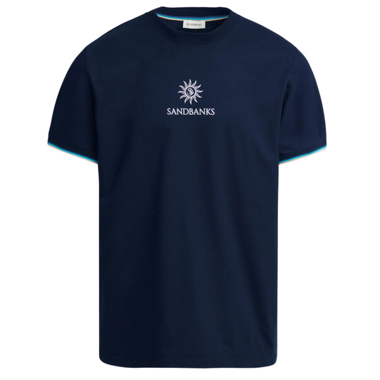 Sandbanks Tipped Graphic Tee in Navy