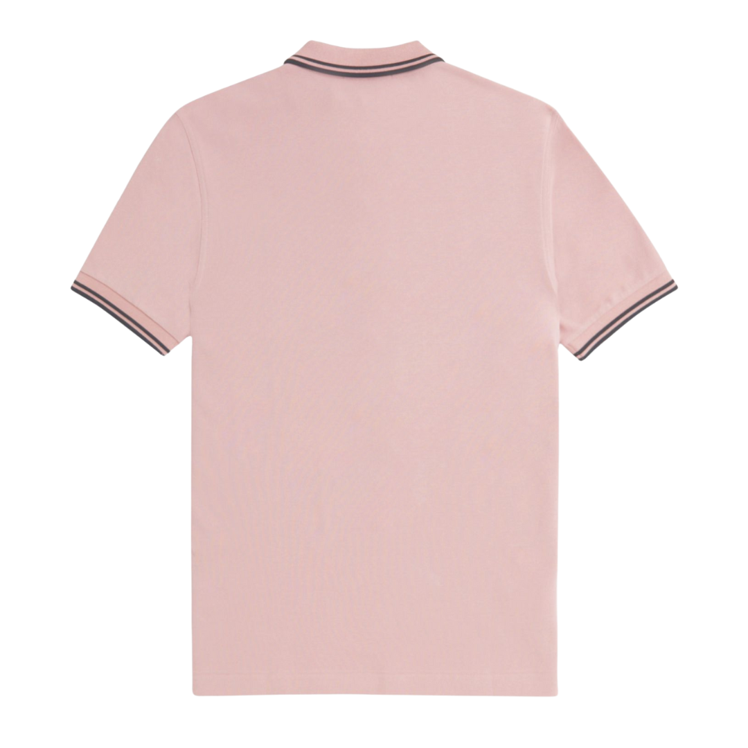 Fred Perry Twin Tip Polo in Dusty Rose