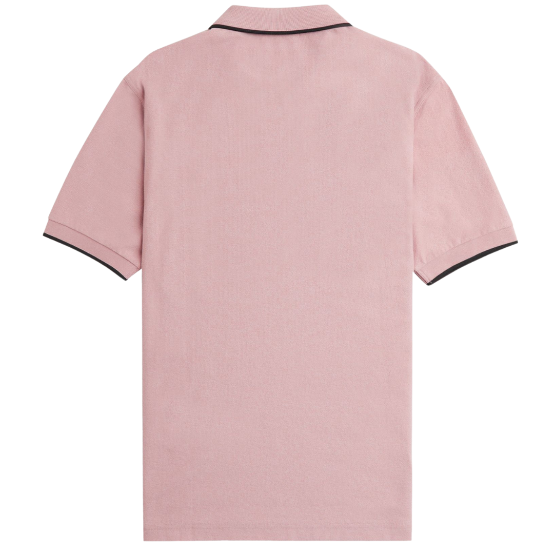 Fred Perry Crepe Zip Neck in Dusty Rose