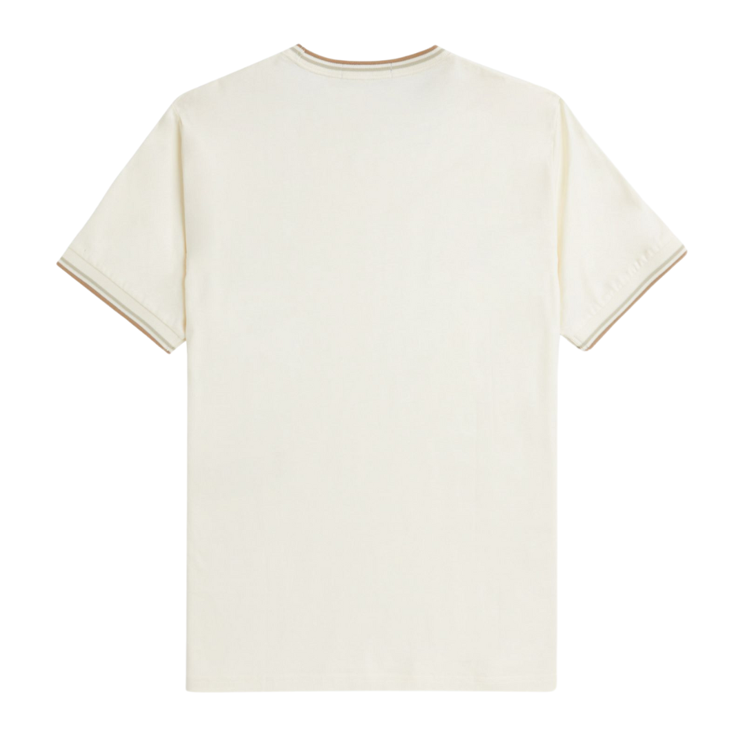 Fred Perry Twin Tip T-Shirt in Ecru