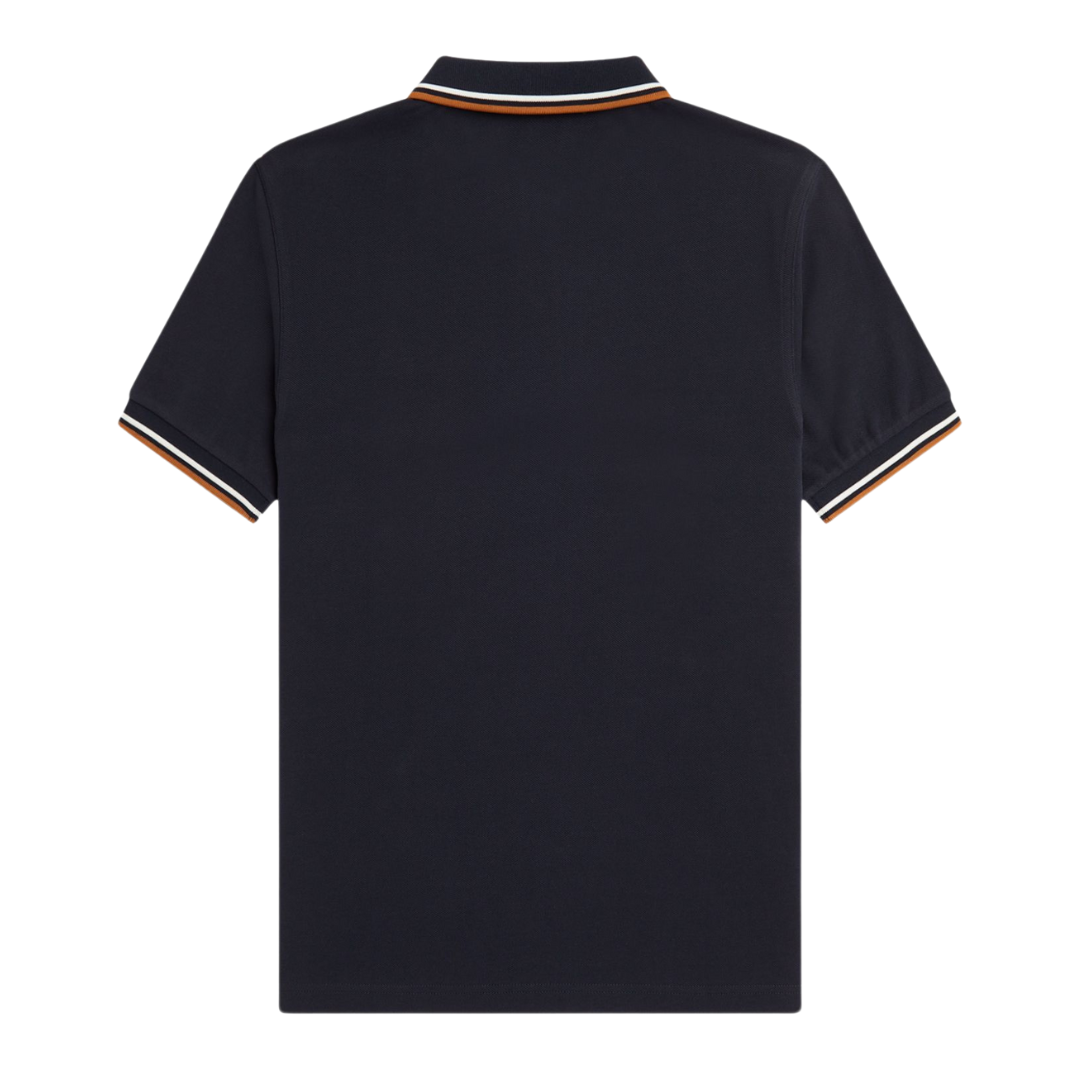 Fred Perry Twin Tip Polo in Navy