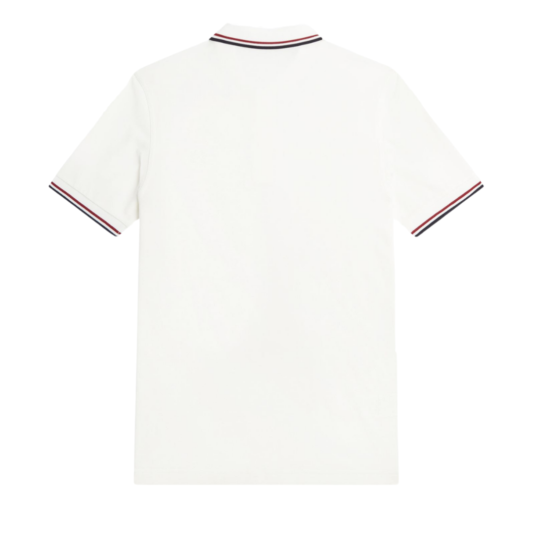 Fred Perry Twin Tip Polo in Snow