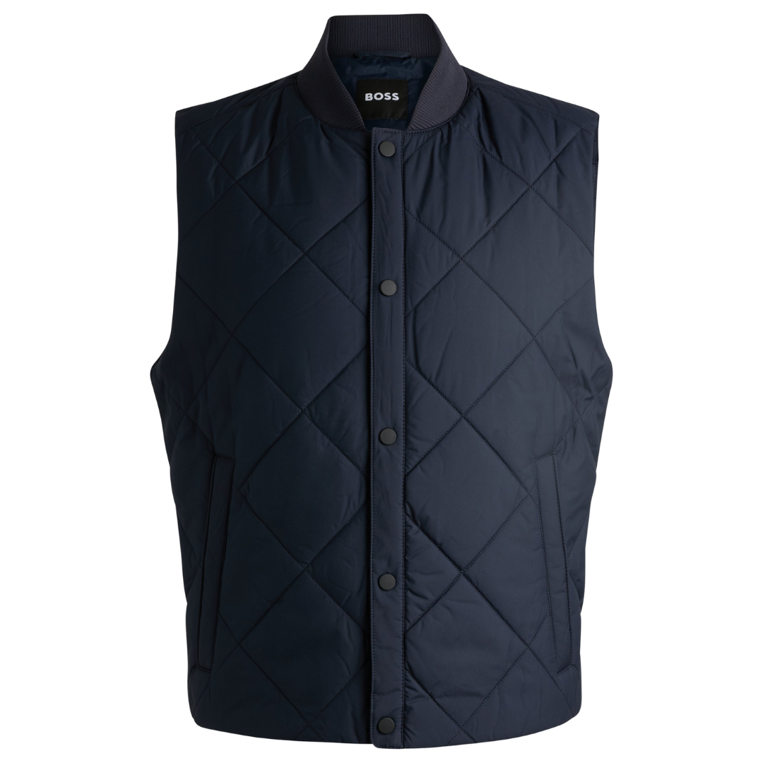 BOSS P-Canopus Gilet in Dark Blue