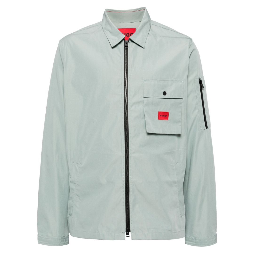 HUGO Emmond Overshirt in Open Grey