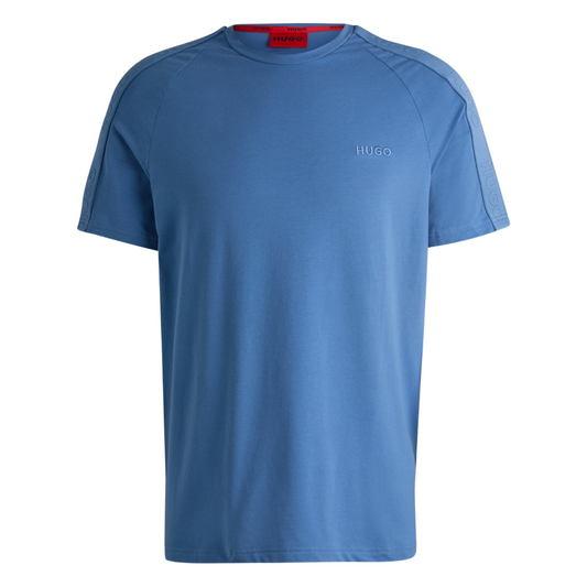 HUGO Tonal Logo Tee in Medium Blue