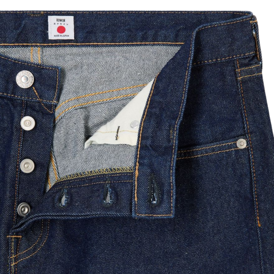 Edwin Regular Tapered Jeans in Blue Rinsed