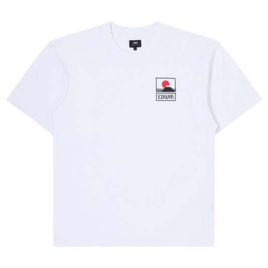 Edwin Sunset on Mt Fuji Tee in White