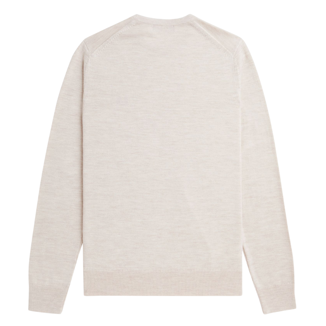 Fred Perry Classic Crew Knit in Porridge Marl