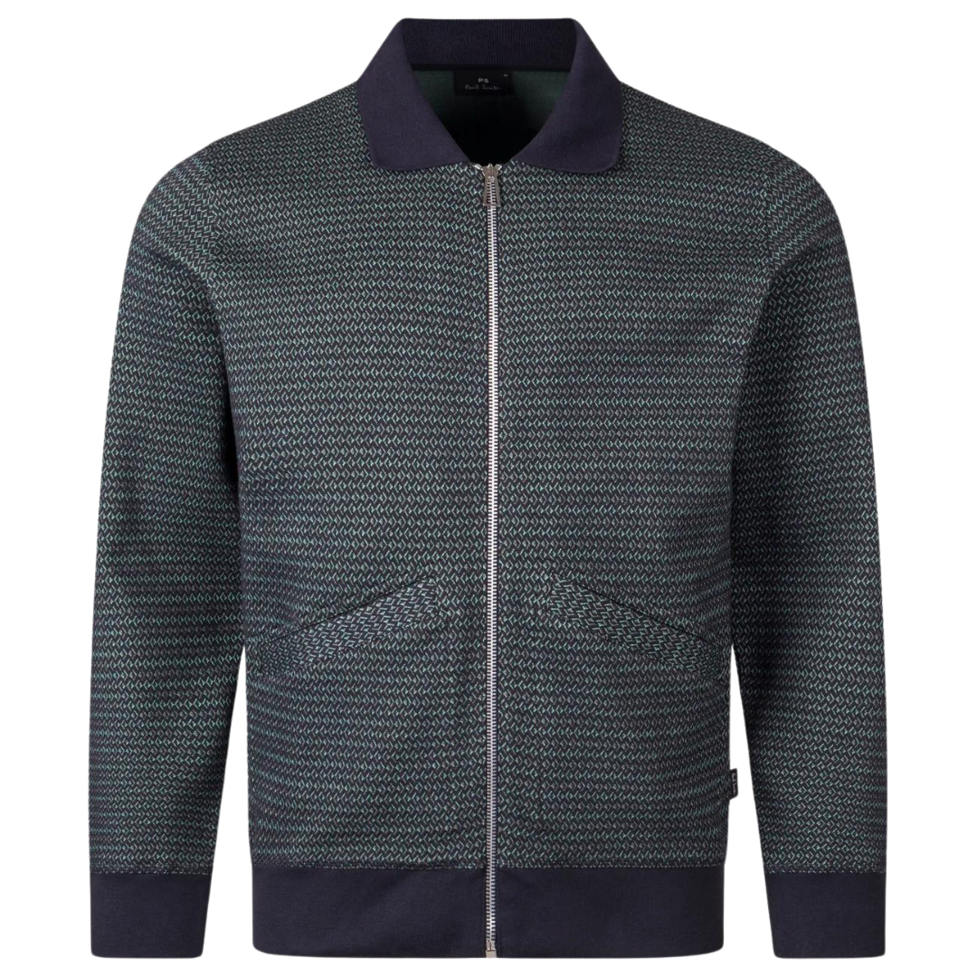 Paul Smith Zip Cardigan in Navy