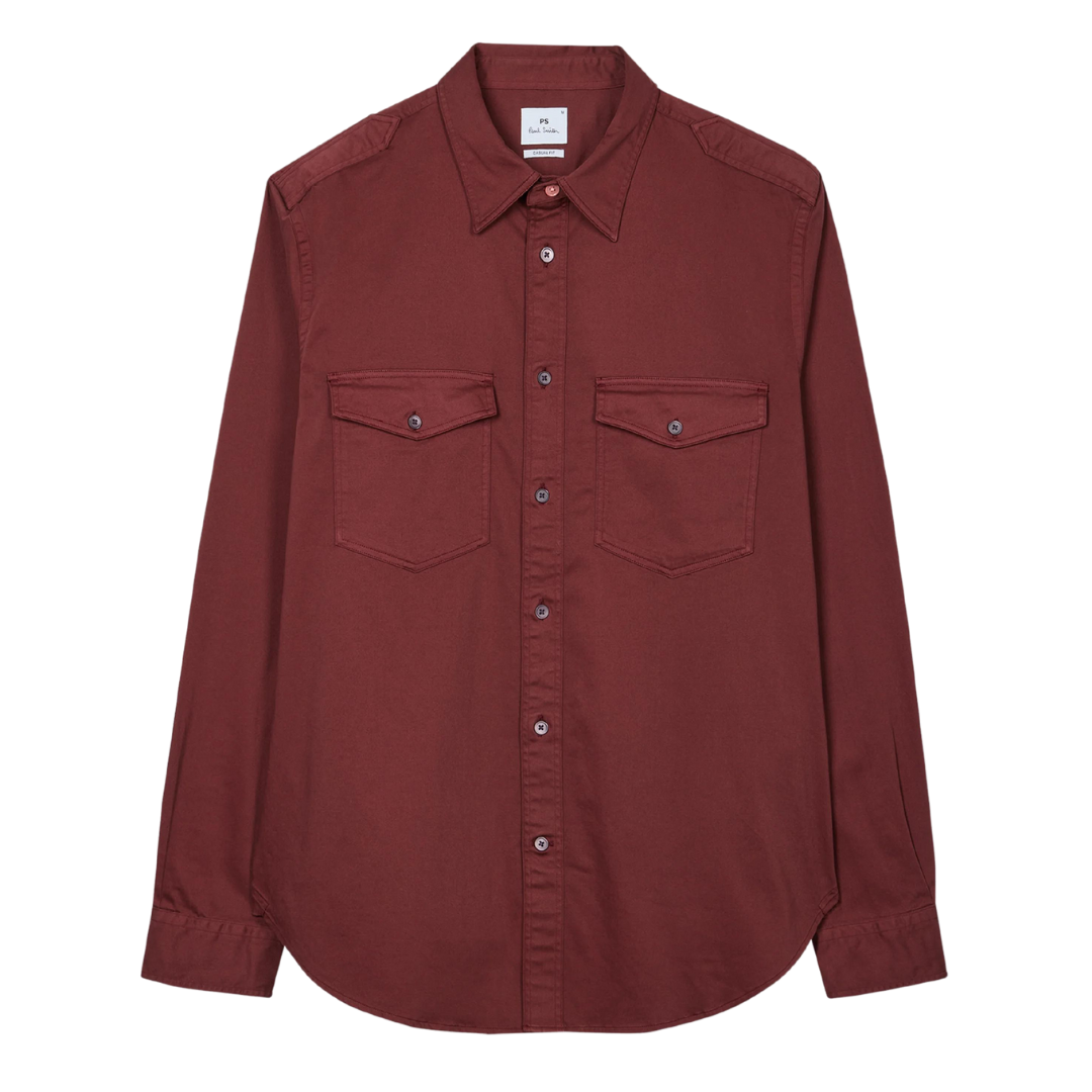 Paul Smith Pocket Shirt in Blood Red