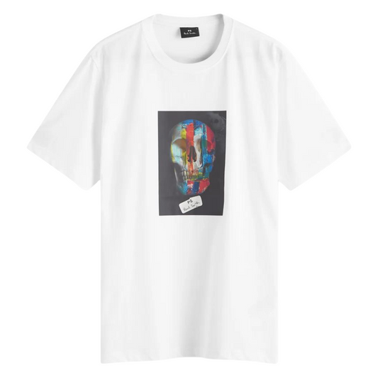 Paul Smith Digital Skull Tee in White