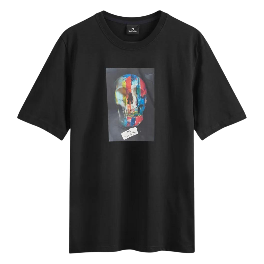 Paul Smith Digital Skull Tee in Black