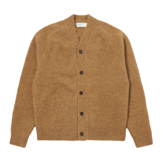 Universal Works David Cardigan in Sand