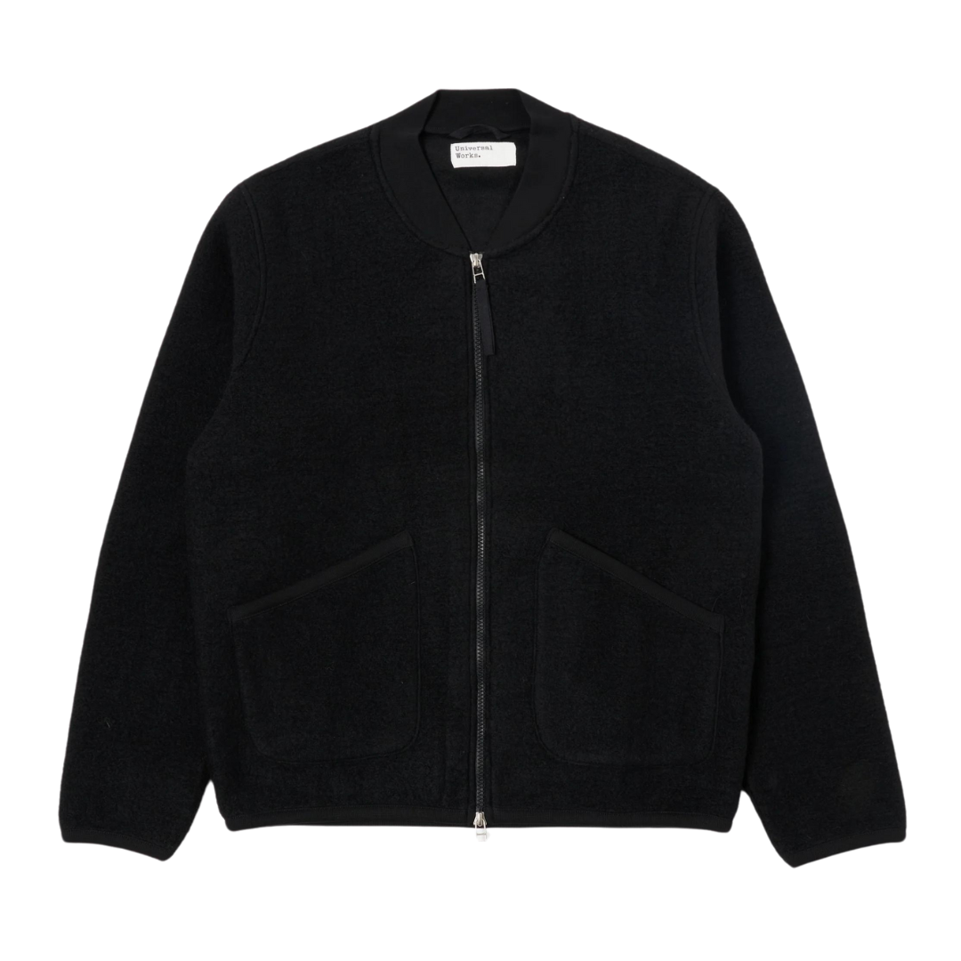 Universal Works Zip Bomber in Black