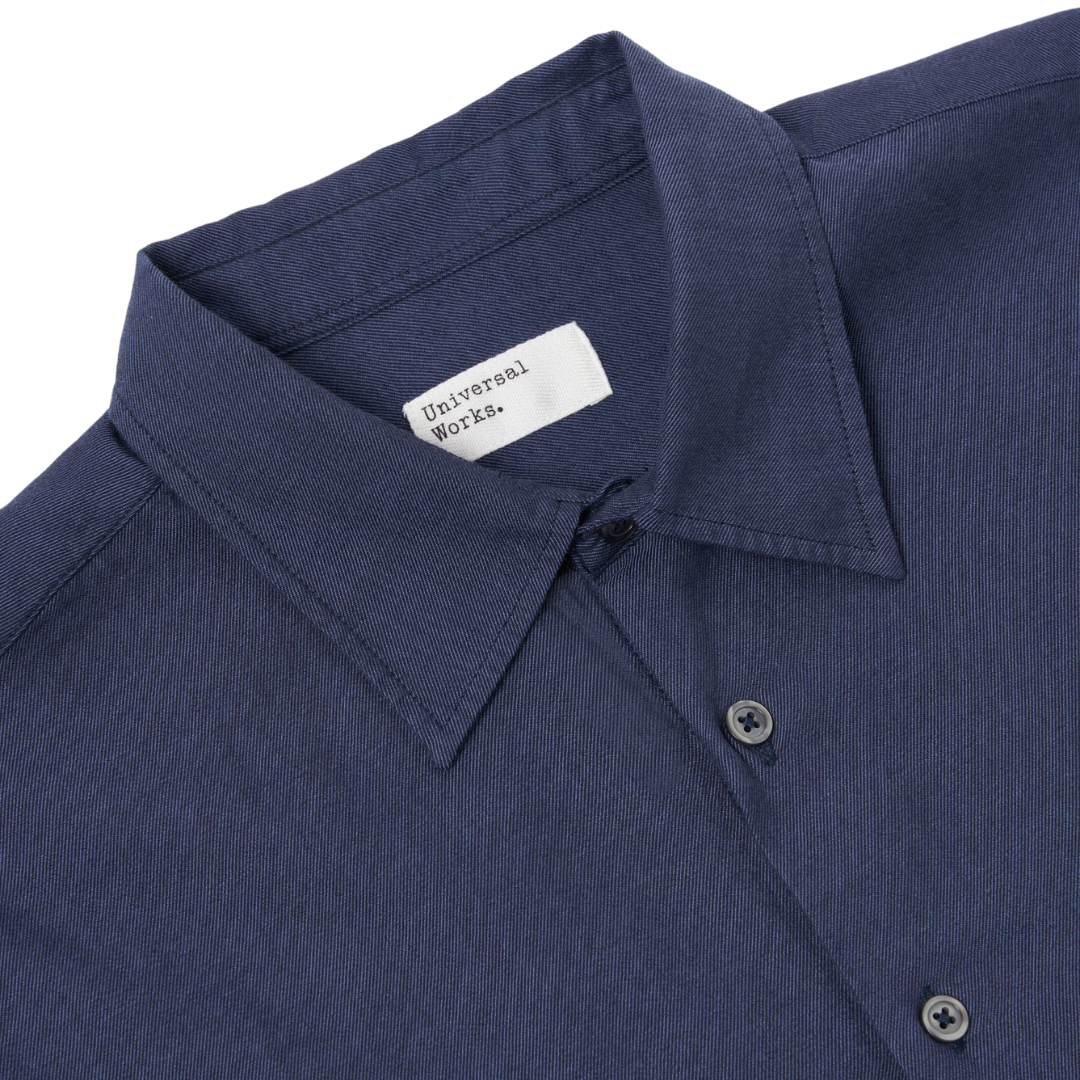 Universal Works Square Pocket Shirt in Navy