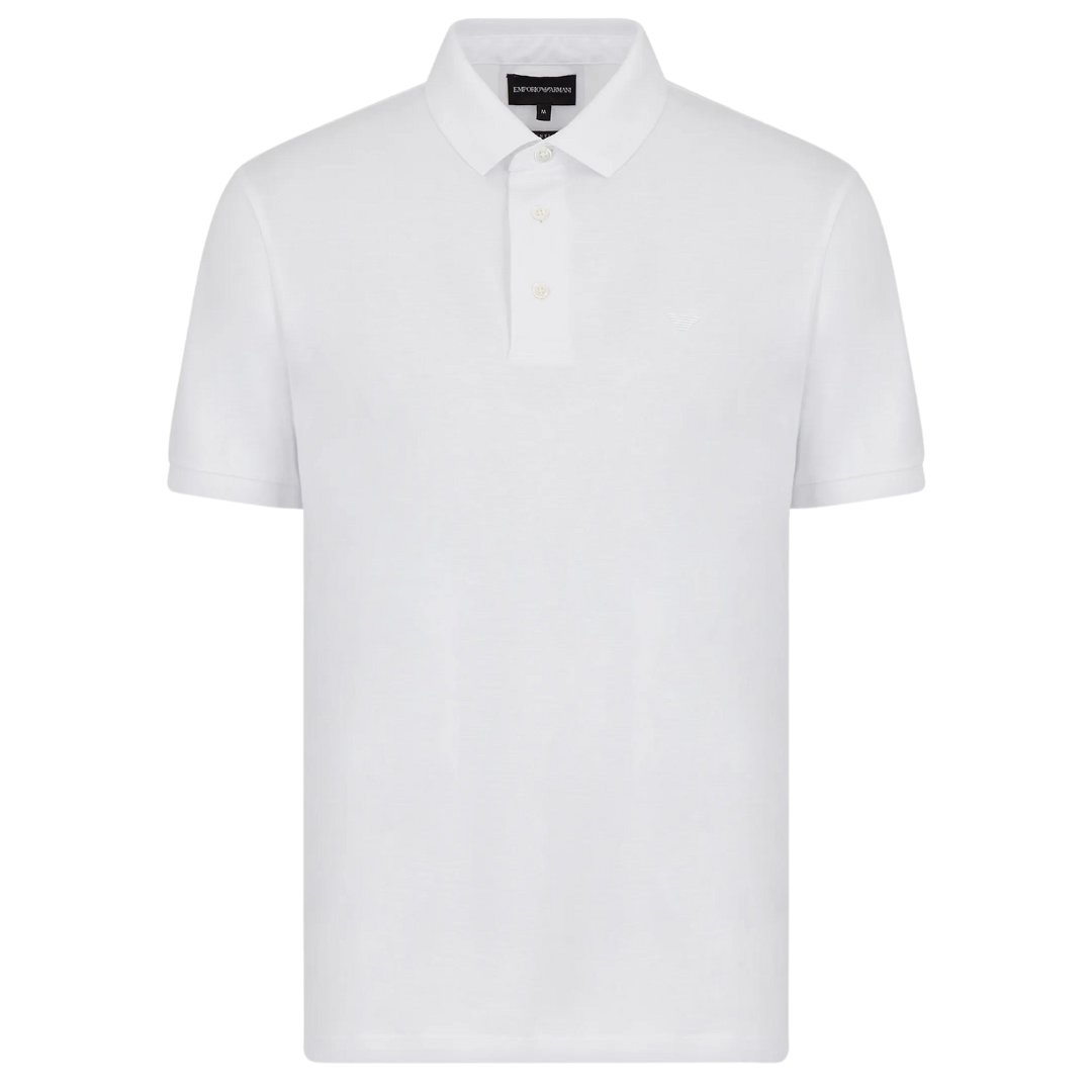 Emporio Armani Patch Polo in White