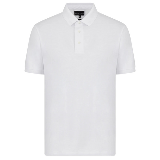 Emporio Armani Patch Polo in White