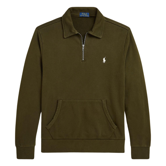 Ralph Lauren Half Zip Sweatshirt in Desert Khaki