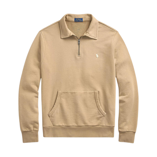 Ralph Lauren Half Zip Sweatshirt in Desert Khaki