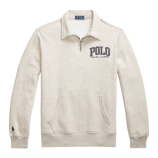 Ralph Lauren Half Zip Sweatshirt in Light Sport Heather