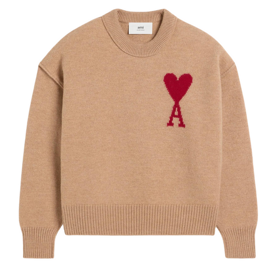 AMI Red ADC Sweater in Camel