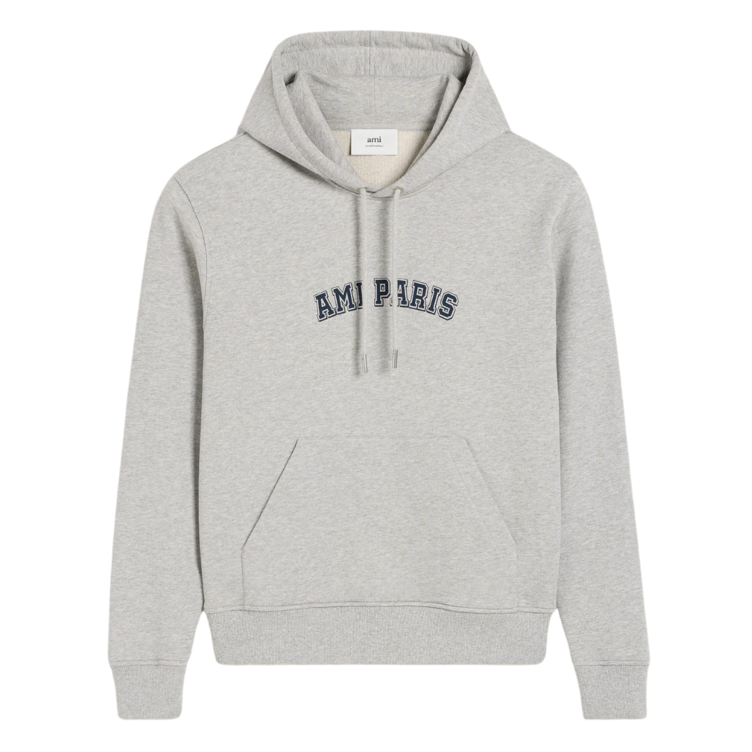 AMI SW Paris Hoodie in Heather Ash Grey