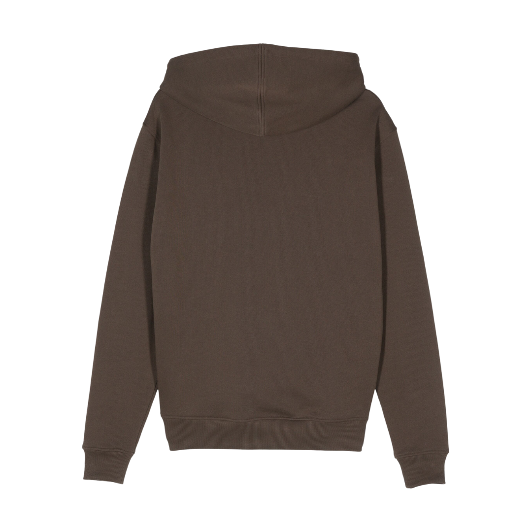 AMI SW Paris Hoodie in Dark Coffee